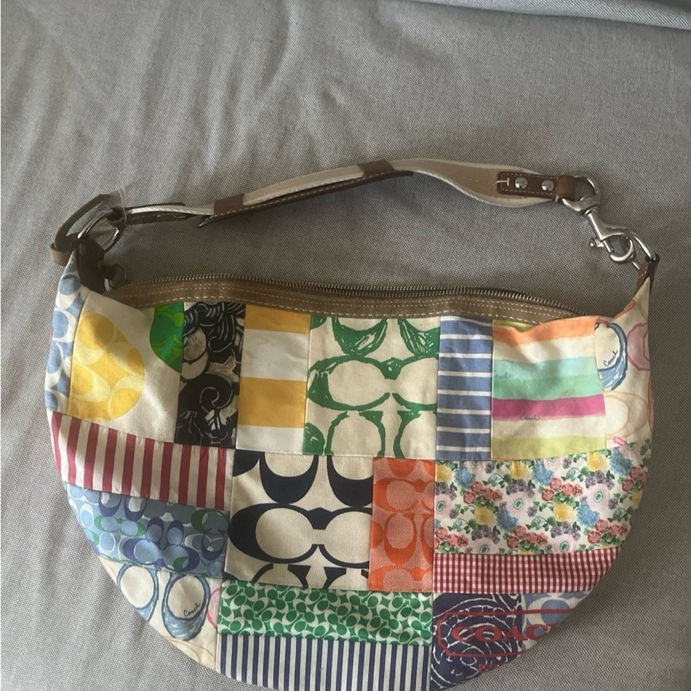 Y2K Coach Limited Edition Patchwork Multicolor Wo… - image 1